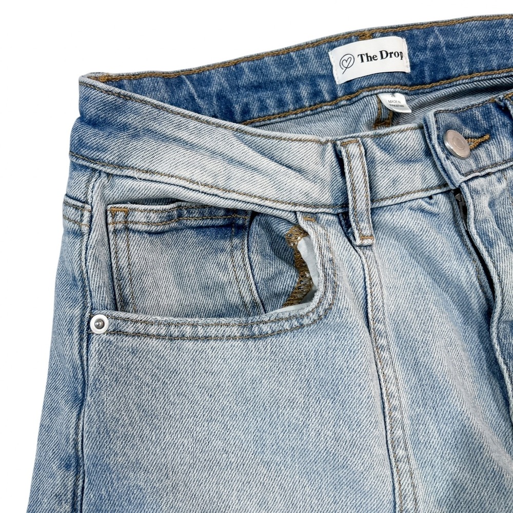 The Drop Jeans Size 26 Women's Frida Light Indigo Relaxed Wide Leg Raver Skater - Picture 3 of 12